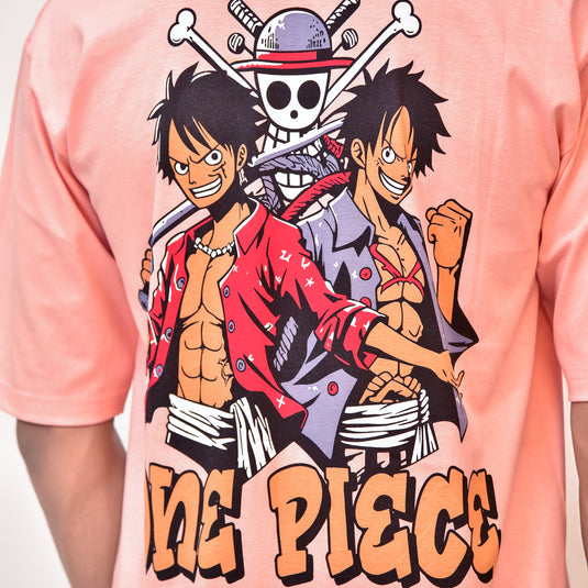 Teezen Sunset Voyage Graphic Tee: Sail with One Piece Legends