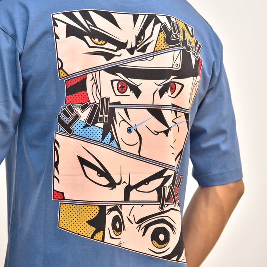 Teezen Azure Fusion Graphic Tee: Embrace the World of Anime