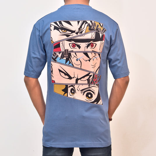 Teezen Azure Fusion Graphic Tee: Embrace the World of Anime