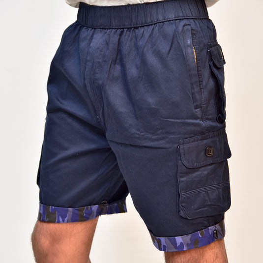 Teezen Multi-Colored Camo Border Cargo Shorts – Bold, Functional, and Stylish