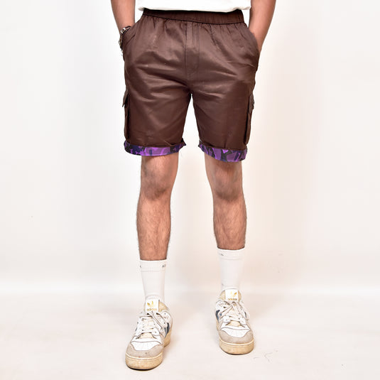 Teezen Multi-Colored Camo Border Cargo Shorts – Bold, Functional, and Stylish