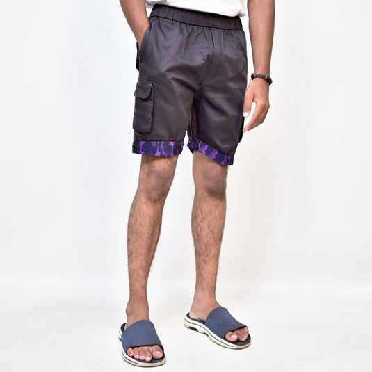 Teezen Multi-Colored Camo Border Cargo Shorts – Bold, Functional, and Stylish