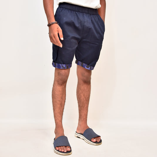 Teezen Multi-Colored Camo Border Cargo Shorts – Bold, Functional, and Stylish